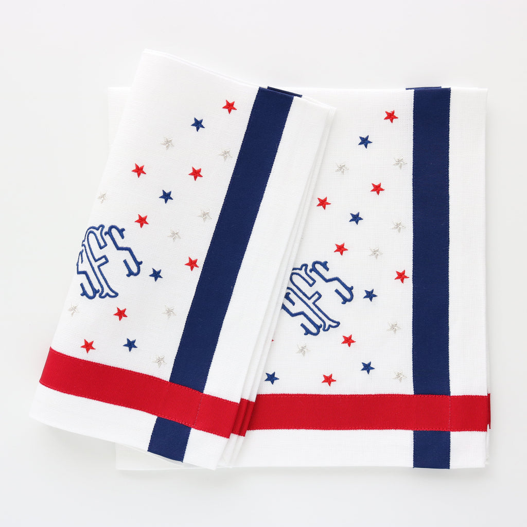 Cris Cros Grosgrain Trimmed Napkin