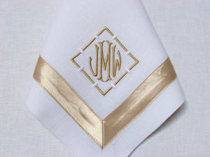 Satin Ribbon Trimmed Napkin