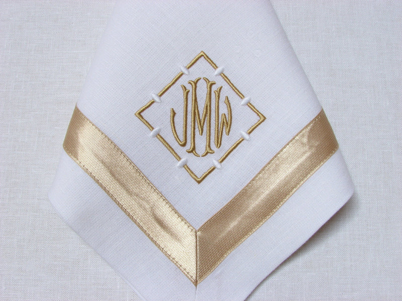 Satin Ribbon Trimmed Napkin