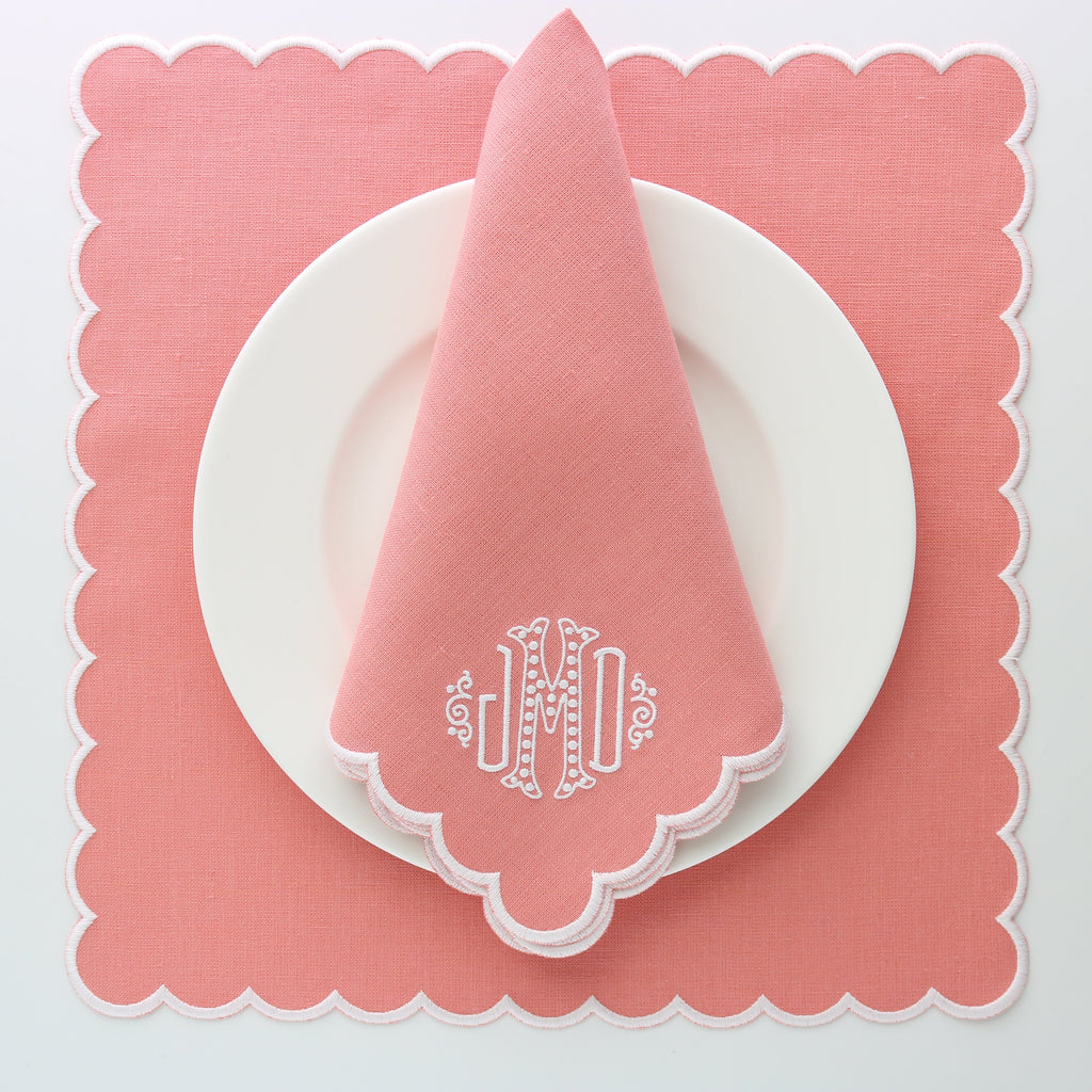 Embroidered Scallop Napkin