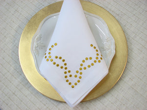 Scroll Dot Rmbroidered Napkin