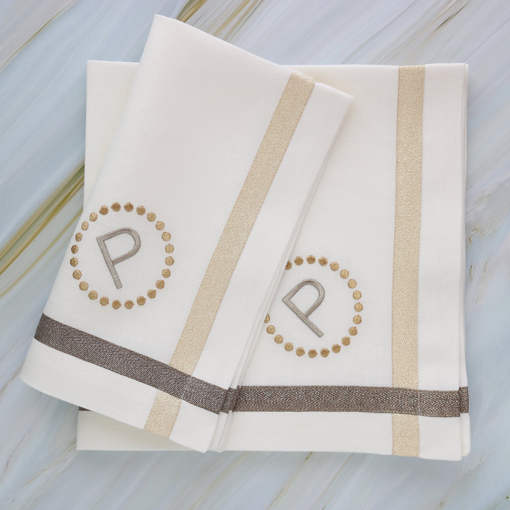 Criss Cross Metallic. Tape Napkin