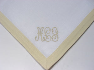 Narrow Linen Band Trimmed Napkin