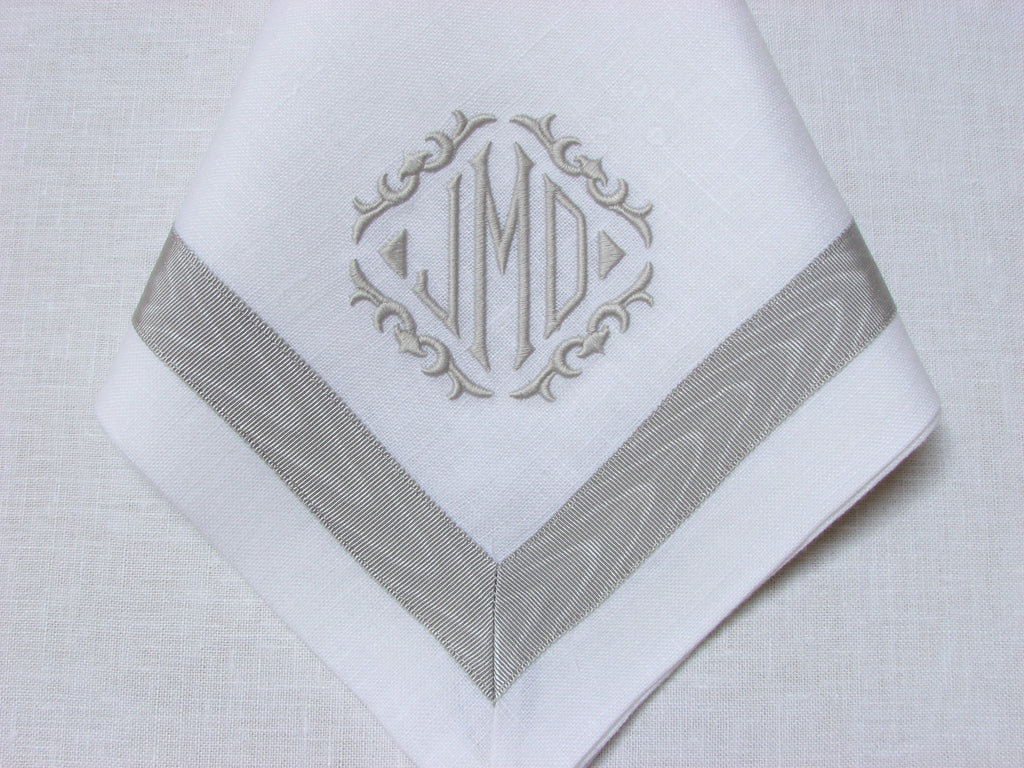 Moire Grosgrain Trimmed Napkin