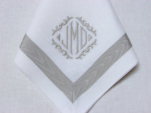 Moire Grosgrain Trimmed Napkin