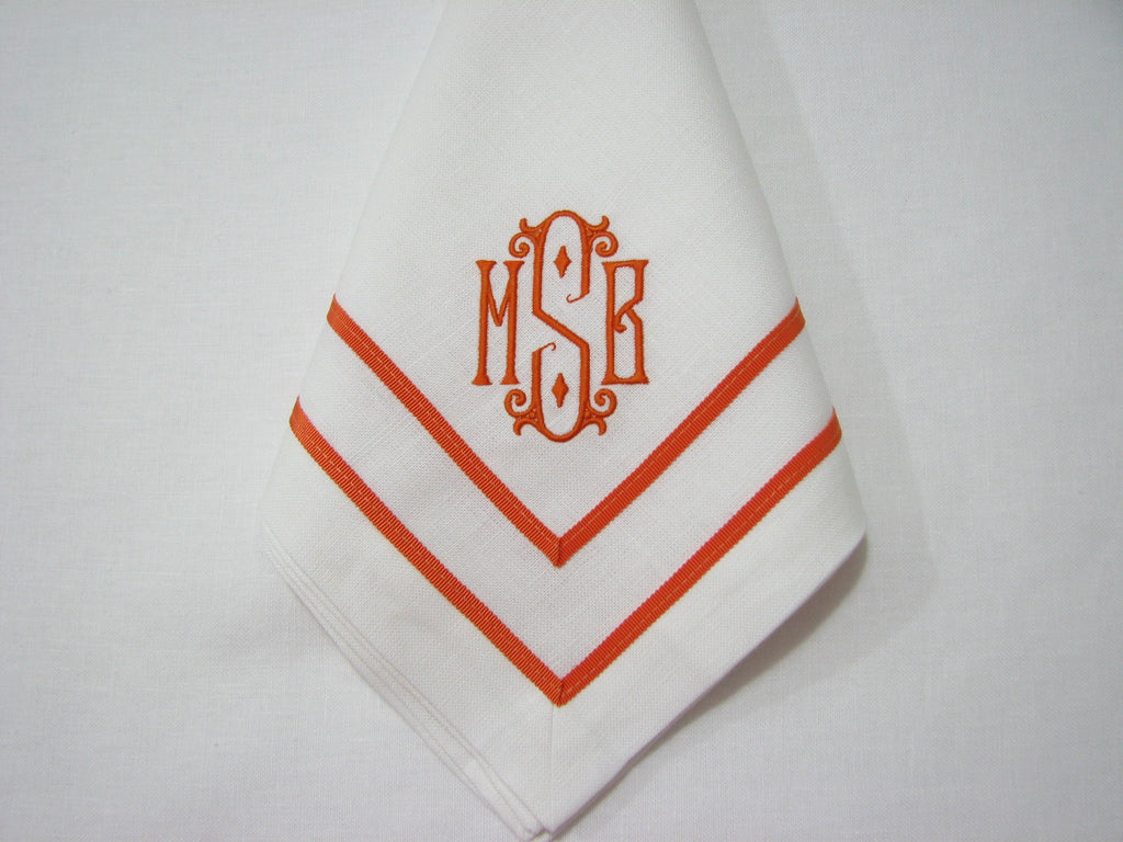 Two Row Grosgrain Trimmed Napkin