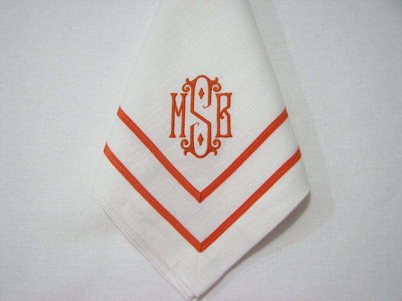 Two Row Grosgrain Trimmed Napkin