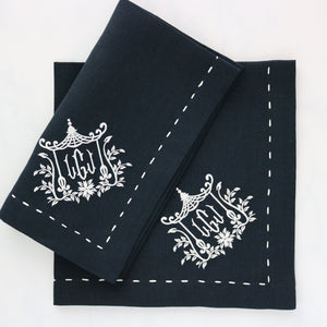 Saddle Stitch Ribbon Trimmed Napkin